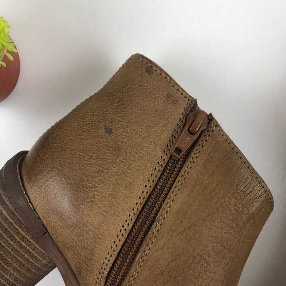 Roan Katherine Open Toe Tan Leather Heel Bootie - Picture 3 of 7